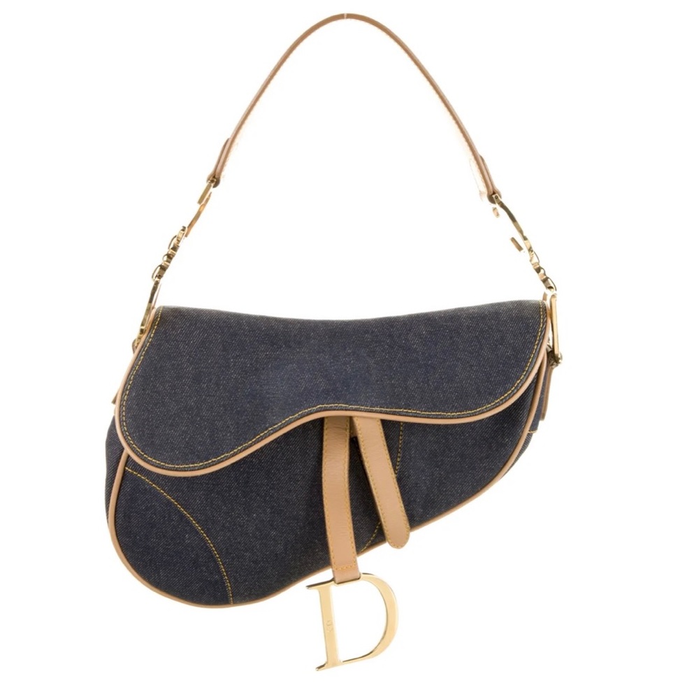 Christian Dior Denim Saddle Bag